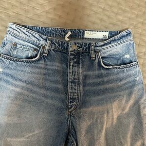 Rag and Bine Distressed Nina High Rise Ankle Cigarette Women’s Jeans, Size 33
